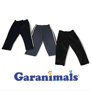 NEW Garanimals Toddler Unisex Tricot Tape Track Pants - Joggers, 3 Pair Bundle